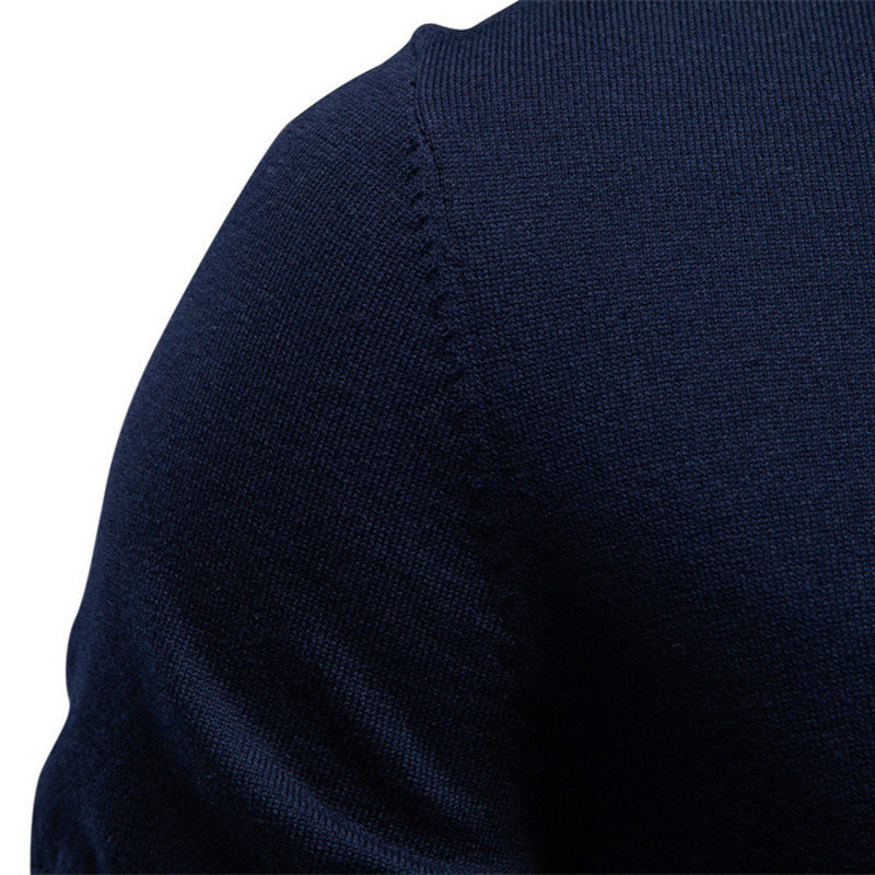 Herren nan feines Baumwollstrickshirt mit Rundhalsausschnitt kurzärmelig und kontrastierenden Ärmelstreifen R&B