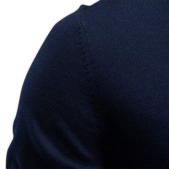 Herren nan feines Baumwollstrickshirt mit Rundhalsausschnitt kurzärmelig und kontrastierenden Ärmelstreifen R&B