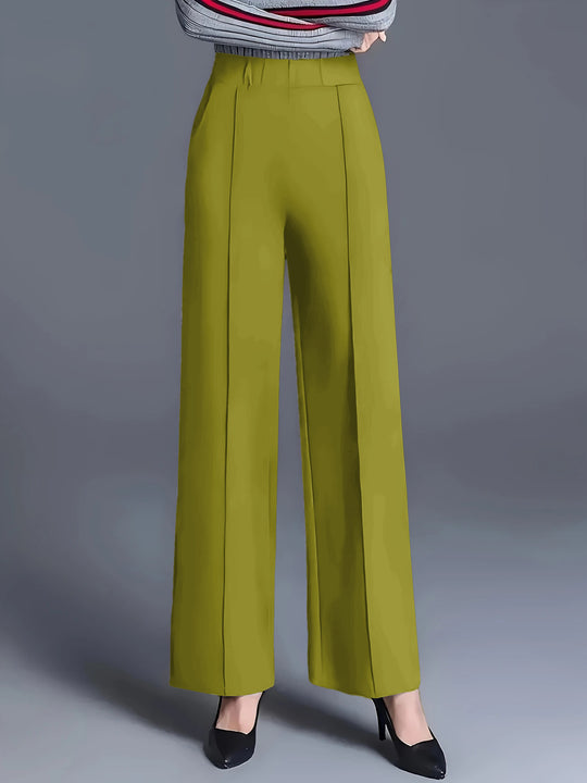 Damen Weite Hochbund-Hose mit eleganten Bügelfalten R&B