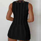 Damen Netzkleid im modernen Design mit dekorativem Strukturmuster R&B