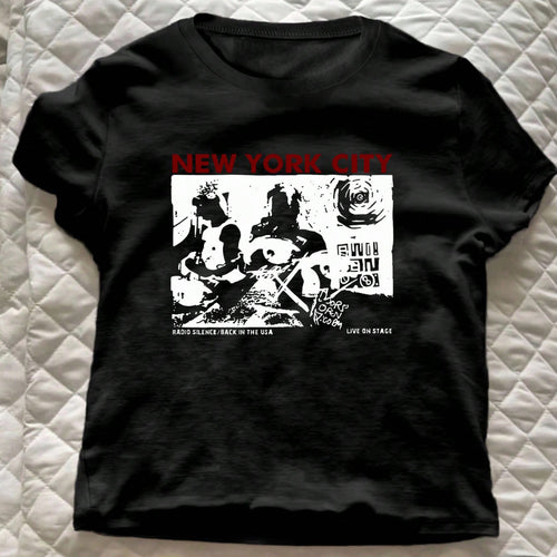 Damen Grafik T-Shirt mit kreativem New York City Motiv R&B