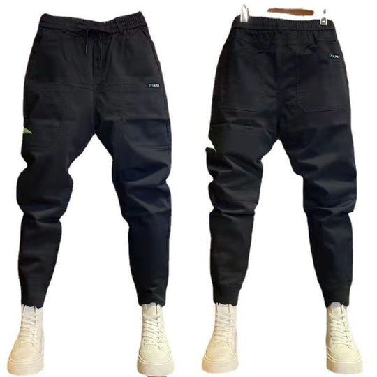 Herren nan sportive Cargojoggerhose mit elastischem Bund, Kordelzug und konischem Beinabschluss R&B