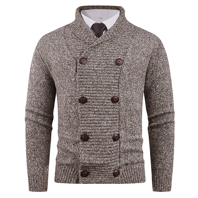 Herren Strickjacke mit doppelter Knopfleiste und feiner Struktur R&B