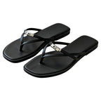 Damen Elegante Flip-Flops mit glänzenden Akzenten R&B