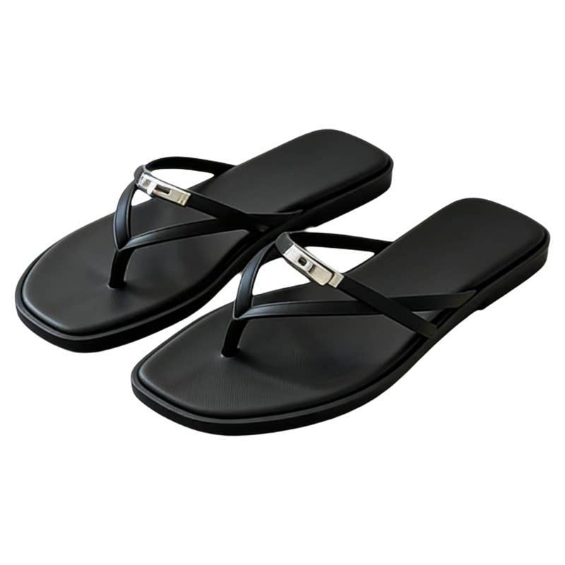 Damen Elegante Flip-Flops mit glänzenden Akzenten R&B
