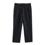 Damen elegante Stoffhose mit weitem Bein und optimierter Passform R&B