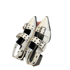 Damen Elegante Slingback-Pumps mit modischem Schnallen-Detail und Nieten R&B