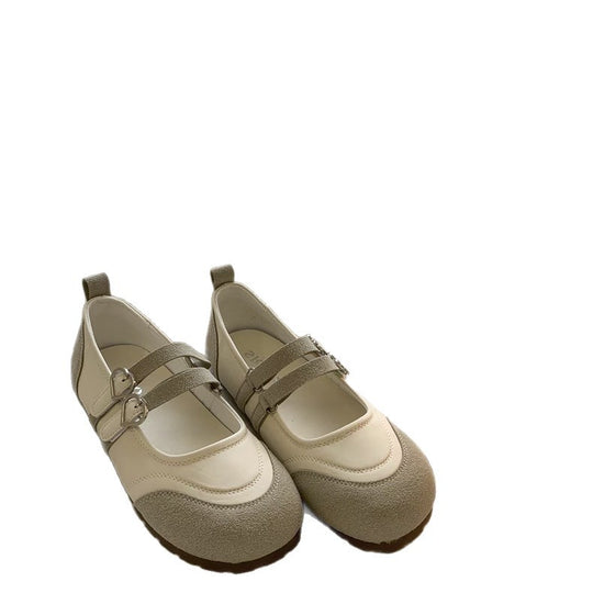 Damen Elegante und gemütliche Slip-On Schuhe mit doppeltem Riemen R&B
