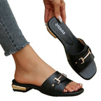 Damen modische Riemchen-Sandalen mit eleganter Schnallenverzierung R&B