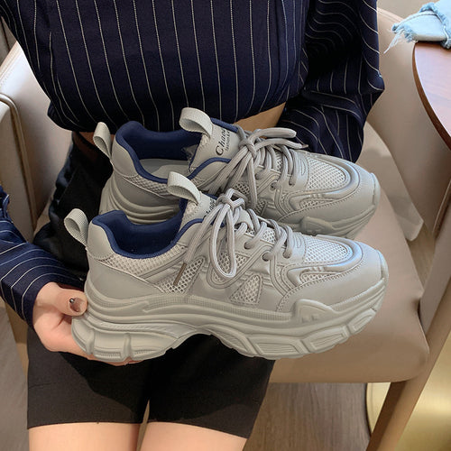 Damen Sportliche Lauf-Sneaker mit atmungsaktiver Mesh-Oberfläche und dämpfender Sohle R&B