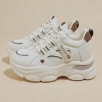 Damen Sportliche Chunky Sneakers mit atmungsaktiver Mesh-Oberfläche