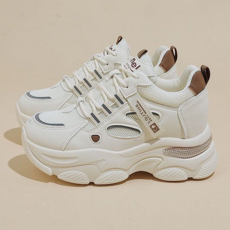 Damen Sportliche Chunky Sneakers mit atmungsaktiver Mesh-Oberfläche