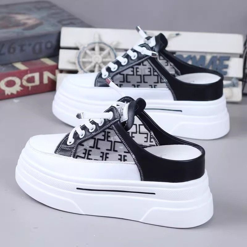 Damen Plateau Sneakers mit modischem Slingback-Design und atmungsaktiver Obermaterial