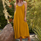 Damen Maxi-Kleid mit trägerloser Passform und luftiger Silhouette R&B