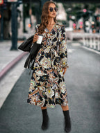 Damen Maxikleid mit floralem Design R&B