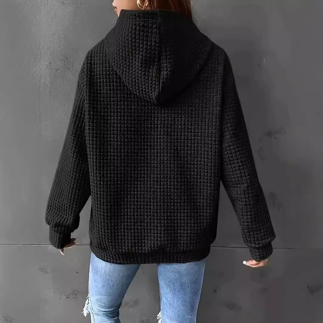 Damen lässiger Kapuzenpullover mit strukturiertem Design R&B