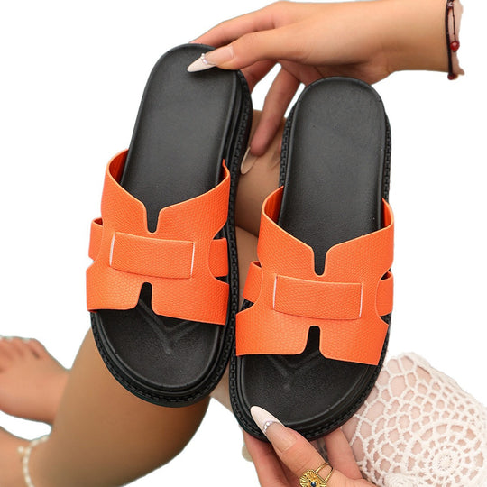 Damen modische Bequemsandalen mit strukturiertem Obermaterial R&B