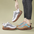 Damen Sportliche Retro Sneakers mit atmungsaktiven Einsatz und rutschfester Sohle R&B