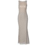 Damen Elegantes Maxikleid mit Punktdesign und figurbetontem Schnitt R&B