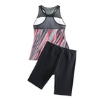Damen Sportliches Tankini-Set mit atmungsaktivem Oberteil und bequemen Shorts R&B
