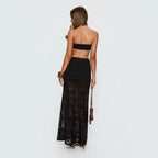 Damen Strandkleid mit raffinierten Spitzen-Detail und verstellbarem Bindedetail R&B