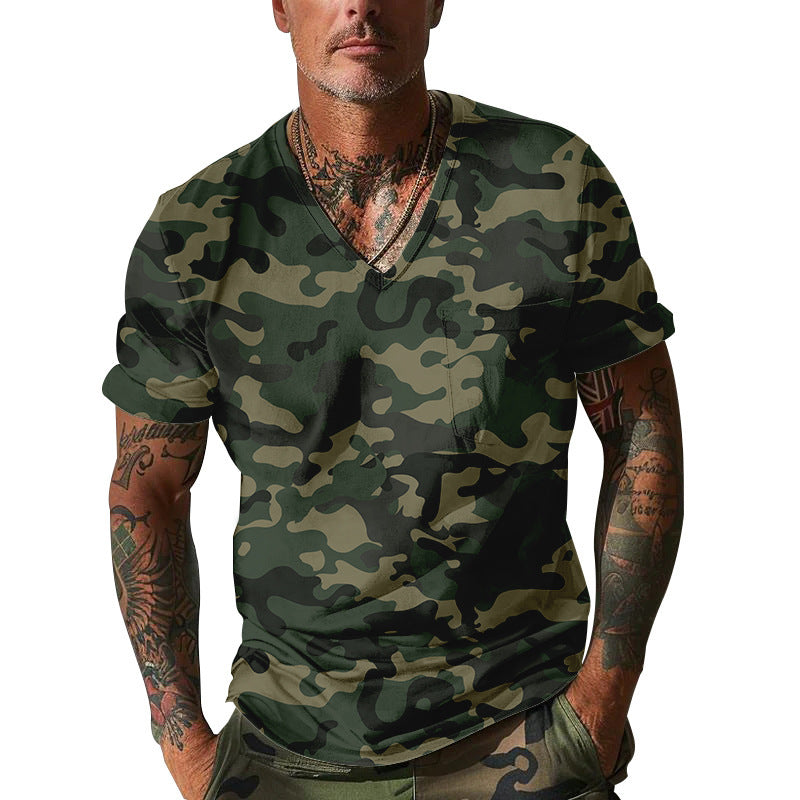 Herren Camouflage T-Shirt R&B
