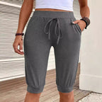 Damen Sportliche Capri-Hosen mit elastischem Bund und praktischen Seitentaschen R&B