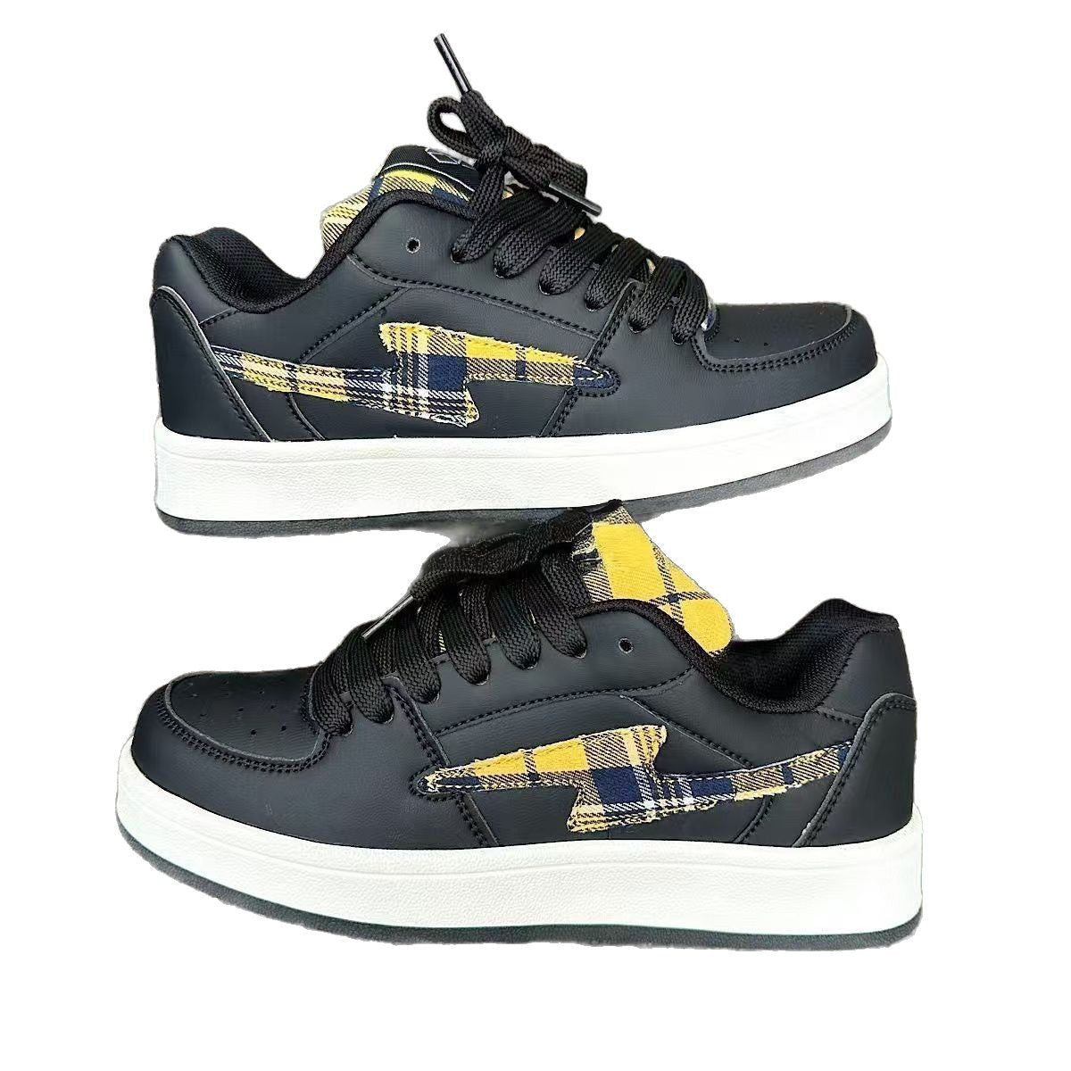 Damen Sneakers im modischen Karo-Design mit bequemer Dämpfung