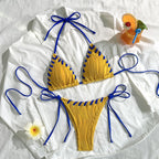 Damen Triangel-Bikini mit Rüschendetails R&B