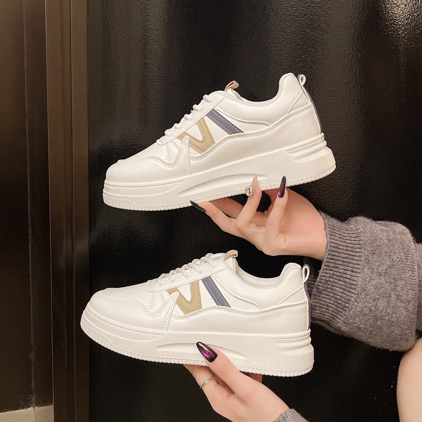 Damen Hohe Plattform-Sneaker mit orthopädischer Dämpfung und stylischem Design R&B
