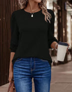 Damen Pullover mit Puffärmeln und casual Schnitt R&B