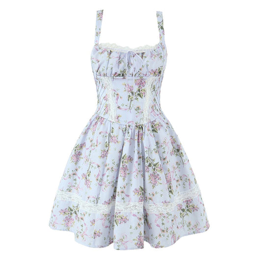 Damen nan Corsagen-Minikleid mit Spitzenpasse, gerafftem Dekolleté und taillierter Miederkonstruktion R&B