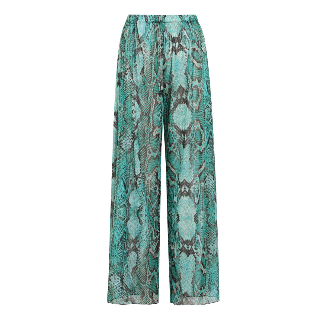Damen weite Strandhose mit Schlangenmuster R&B