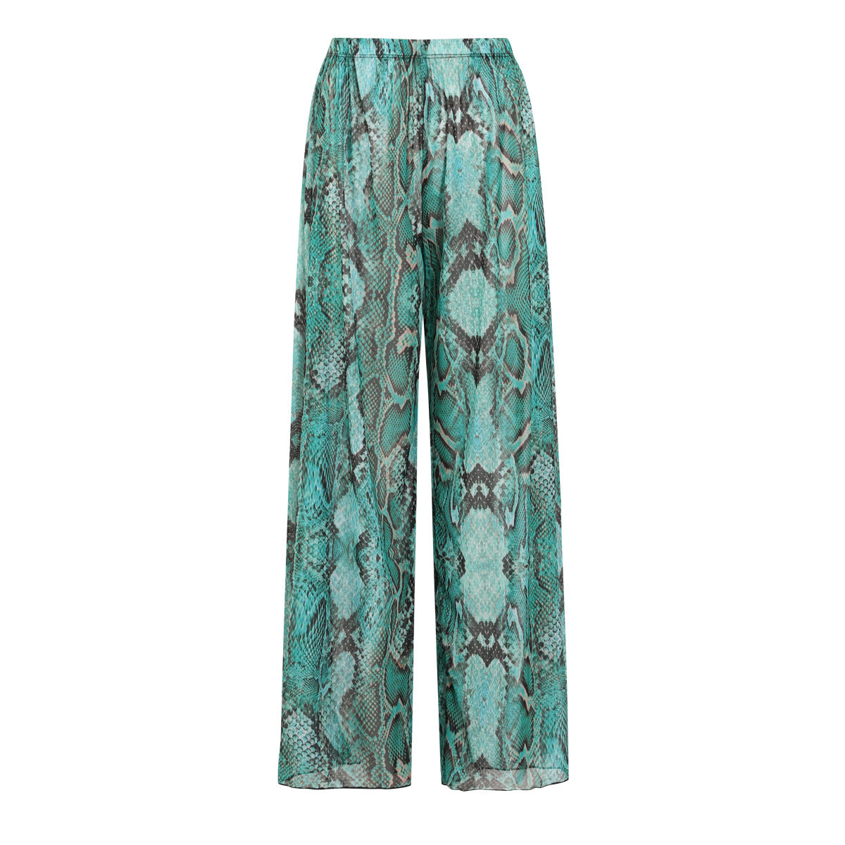 Damen weite Strandhose mit Schlangenmuster R&B