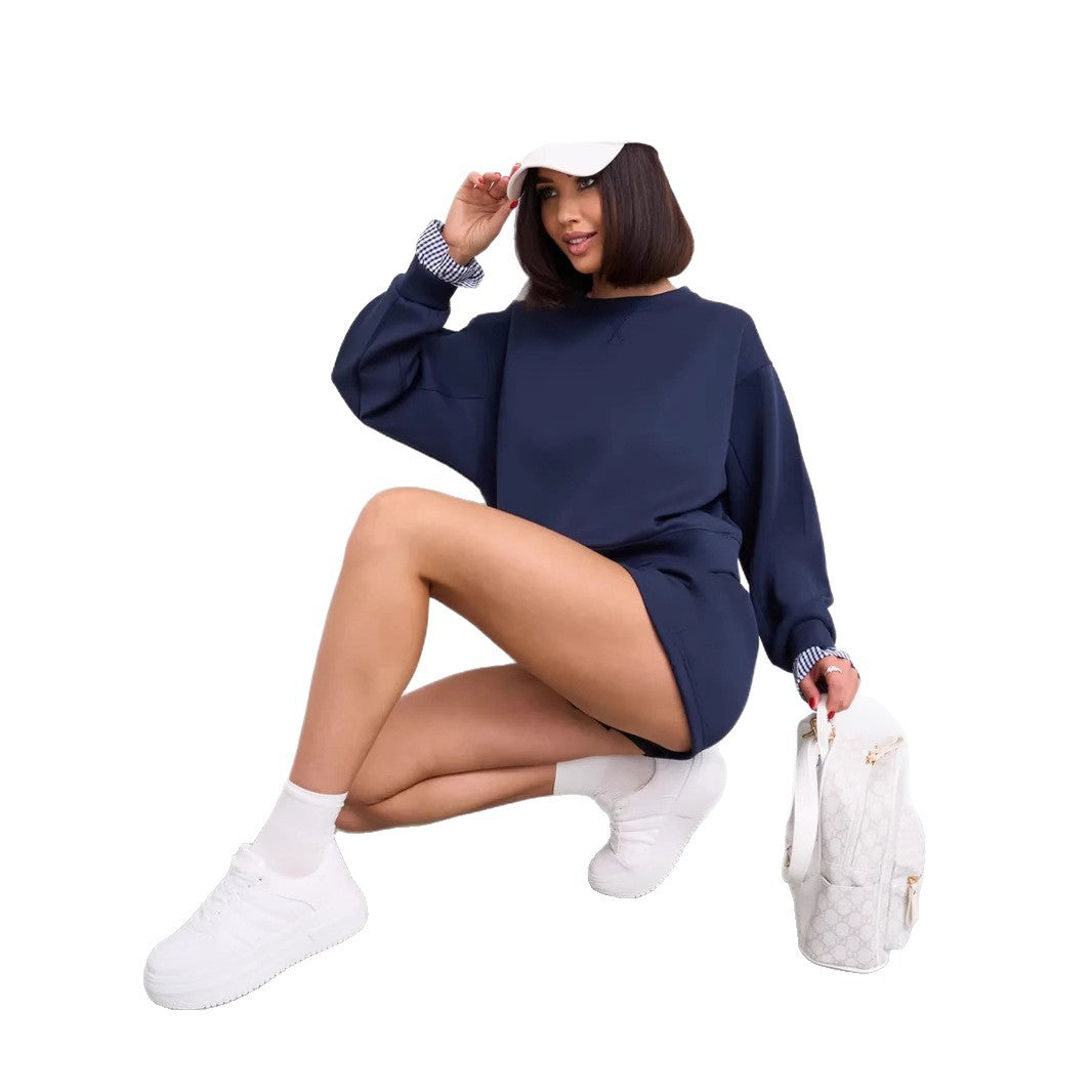 Damen sportliches Freizeit-Set mit weiten Ärmeln und verstellbarem Bund R&B