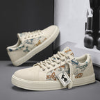 Damen modische Canvas Sneakers mit einzigartigem grafischem Design