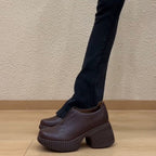 Damen Chunky Platform Clogs mit strukturiertem Absatz