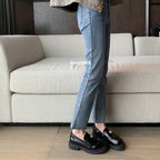 Damen elegante Loafer mit modischer Metall-Applikation und bequemer Sohle R&B