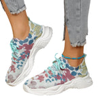 Damen Sportliche Sneaker mit floralem Muster und atmungsaktivem Obermaterial R&B