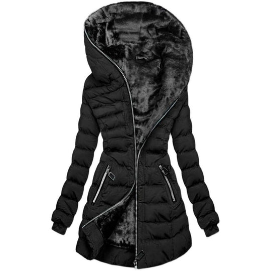 Damen Kapuzenjacke mit warmem Innenfutter R&B