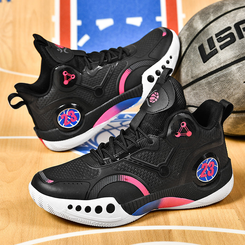 Damen Sportliche Basketball-Schuhe mit atmungsaktiver Mesh-Oberfläche und stabiler Dämpfung R&B