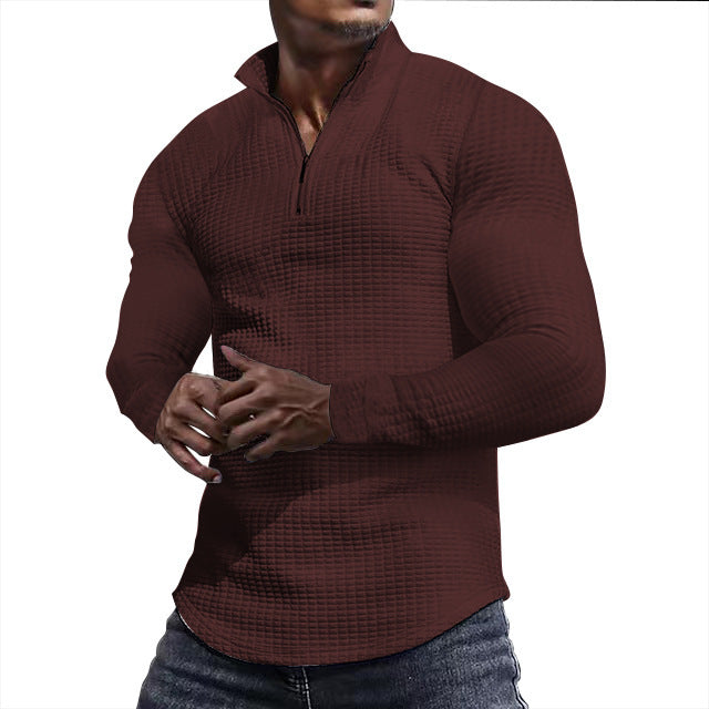 Herren Sportliches Langarmshirt mit strukturierter Oberfläche R&B