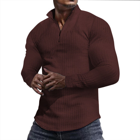 Herren Sportliches Langarmshirt mit strukturierter Oberfläche R&B