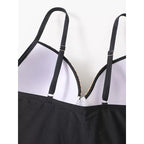 Damen Einteiler Badeanzug mit eleganten Überwurf-Details R&B