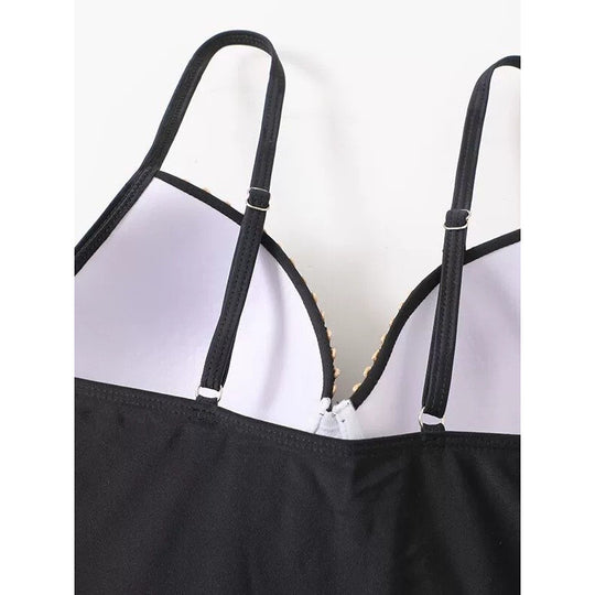 Damen Einteiler Badeanzug mit eleganten Überwurf-Details R&B