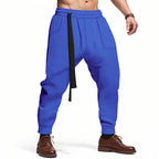 Herren lässige Struktur-Sweatpants mit verstellbarem Kordelzug R&B