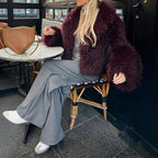 Damen Kunstpelzjacke im modischen Oversized-Schnitt R&B