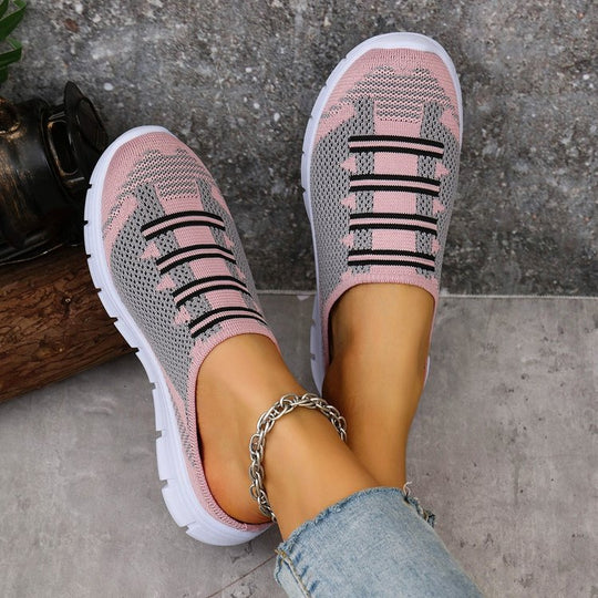 Damen bequeme Slipper mit innovativem Strickdesign R&B