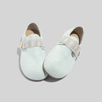 Damen Clogs mit weichem Innenfutter und dekorativem Knopfverschluss