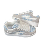 Damen Sneakers mit modischem Textilmuster und komfortabler Dämpfung